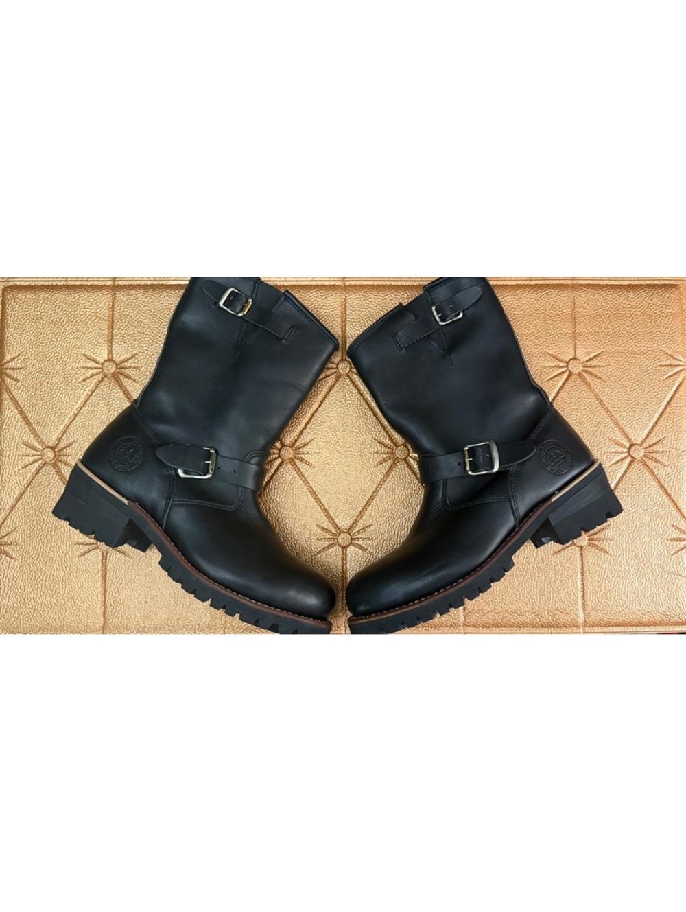 Vintage Rockwood Steel Toe Engineer Boots Black Sz 6 NIB